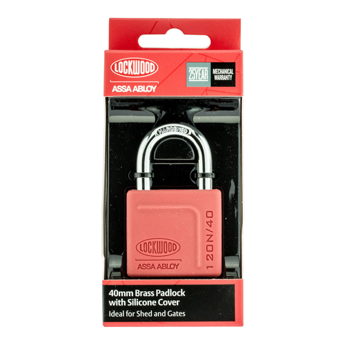 Lockwood 40mm Alloy Silicon Padlock (1pk)