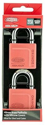 Lockwood 40mm Alloy Silicon Padlock (2pk)